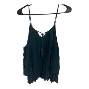 EUC Off the shoulder sleeved spaghetti strap top